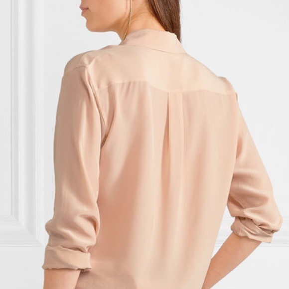 COPY - Equipment silk shirt in peach - Picture 2 of 5